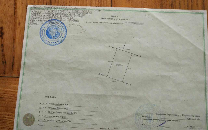 Продаж земельної ділянки с. Рокитне. м. Львів